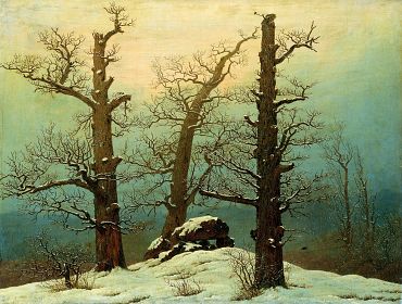 Caspar David Friedrich - Cairn In Snow - 